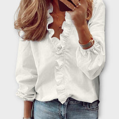 Women’s Summer Ruffles Blouse - Relaxed Fit