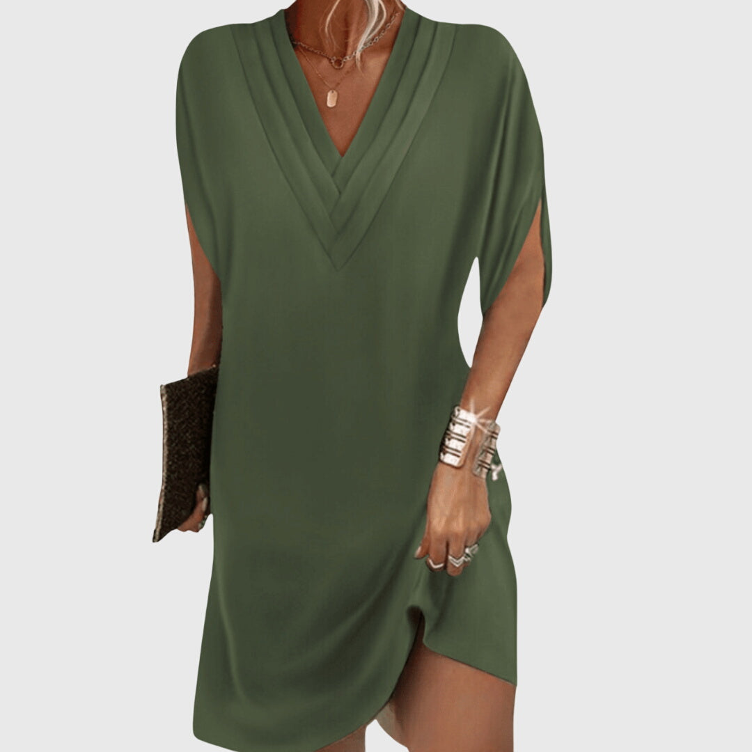 Women’s Tummy-Hiding Dress - V-Neck