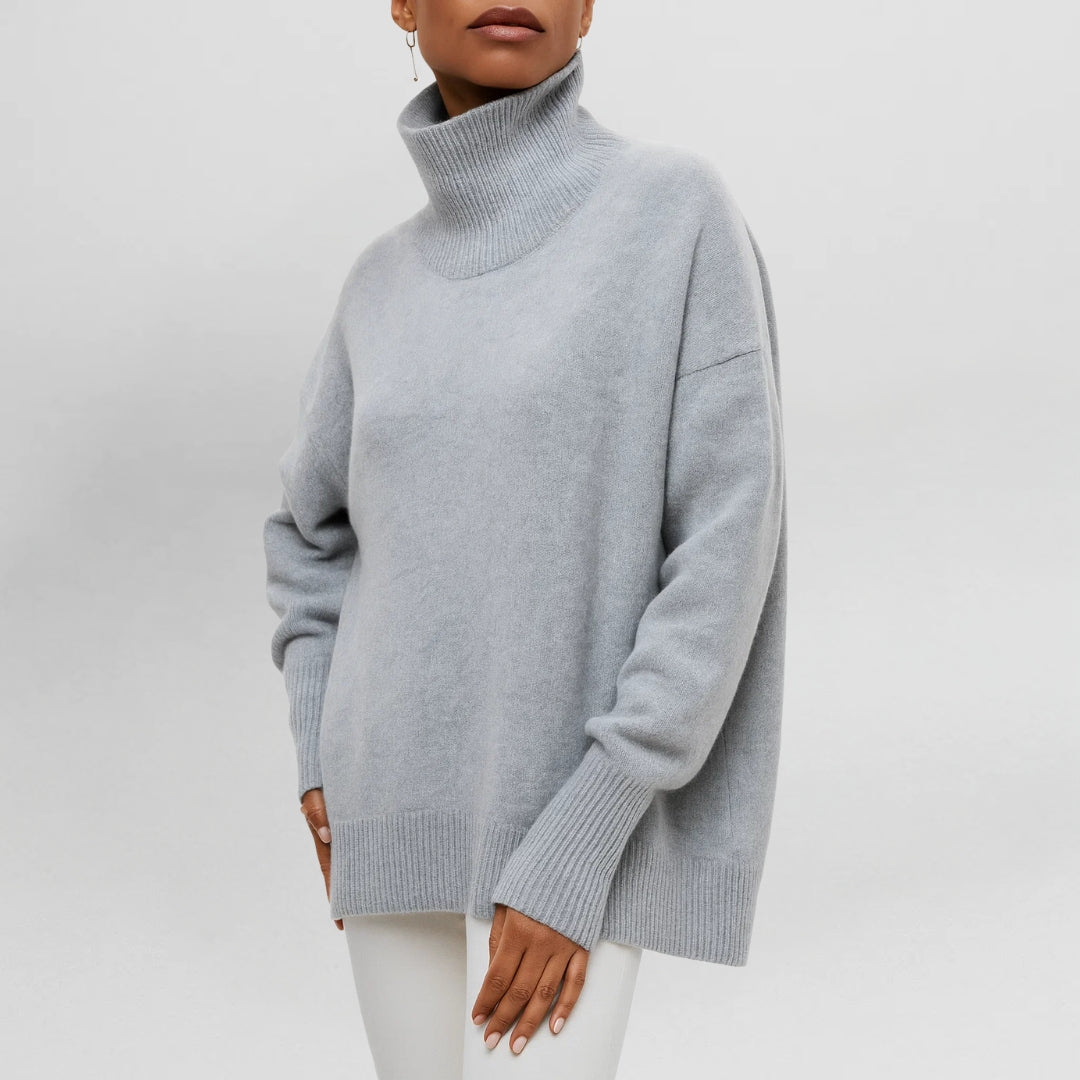 Women’s Turtleneck Sweater with Minimalist Design