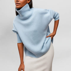 Women’s Turtleneck Sweater with Minimalist Design