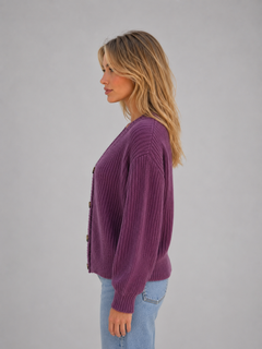 Women’s V-Neck Cardigan with Button Front Fastening