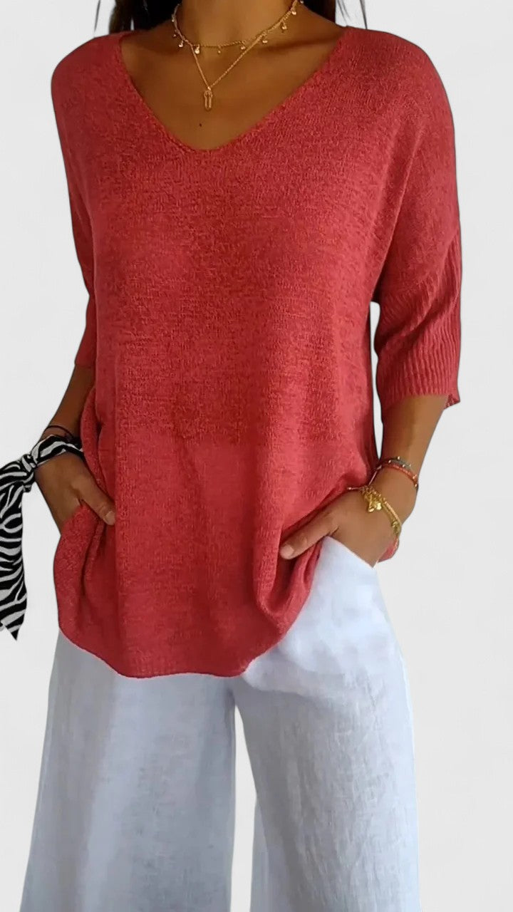 Women’s V-Neck Top - Relaxed Fit