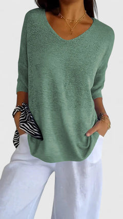 Women’s V-Neck Top - Relaxed Fit