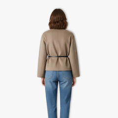 Women’s V-Neck Wrap Jacket with Black Belt