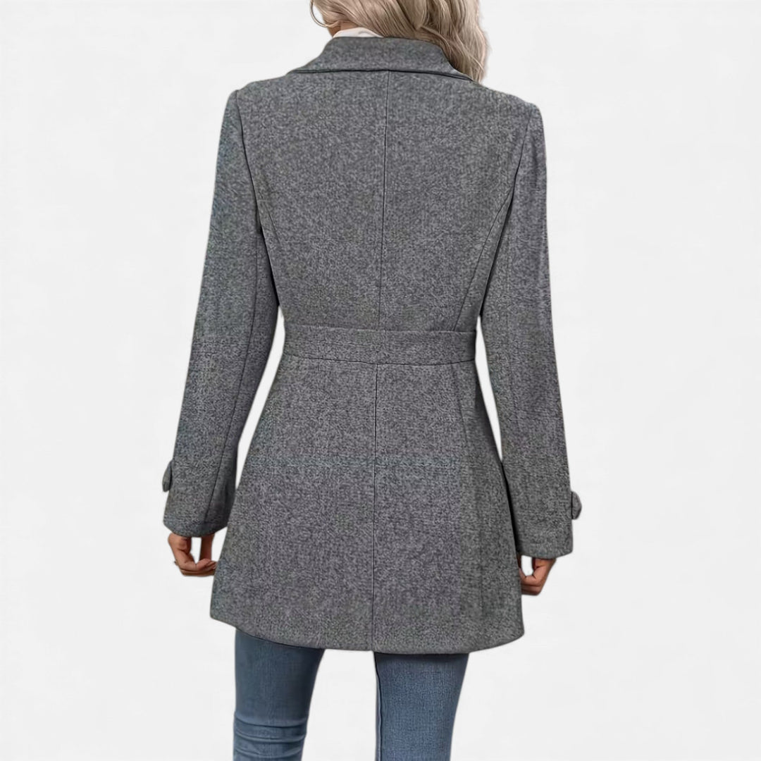 Margot | Belted Wool Coat with Wide Lapel