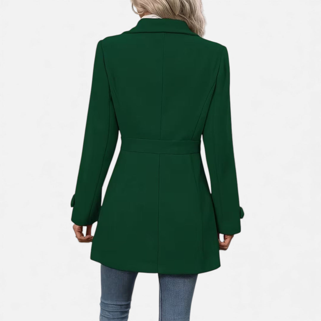 Margot | Belted Wool Coat with Wide Lapel
