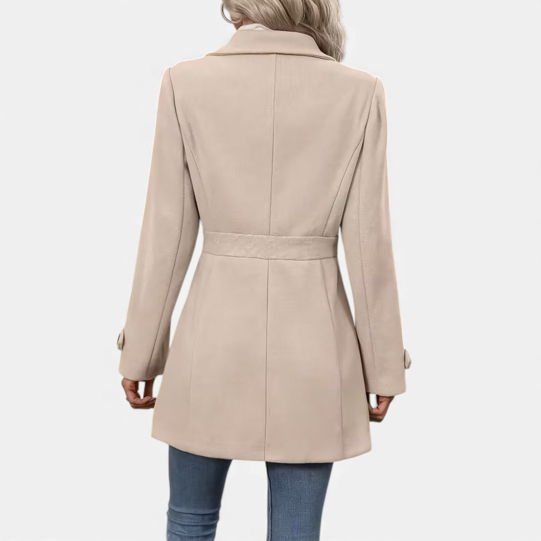 Margot | Belted Wool Coat with Wide Lapel