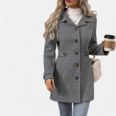 Margot | Belted Wool Coat with Wide Lapel