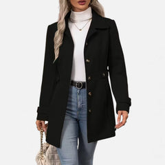 Margot | Belted Wool Coat with Wide Lapel