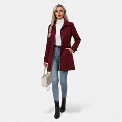 Margot | Belted Wool Coat with Wide Lapel