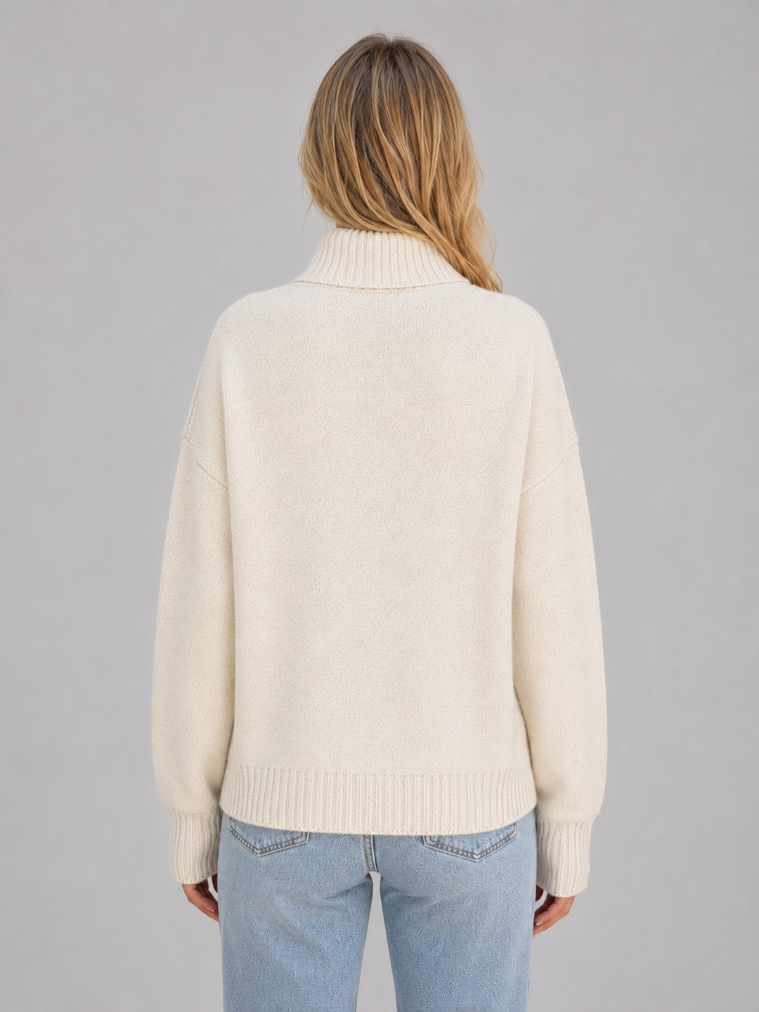 Women's Zip Up Sweater with Funnel Neck