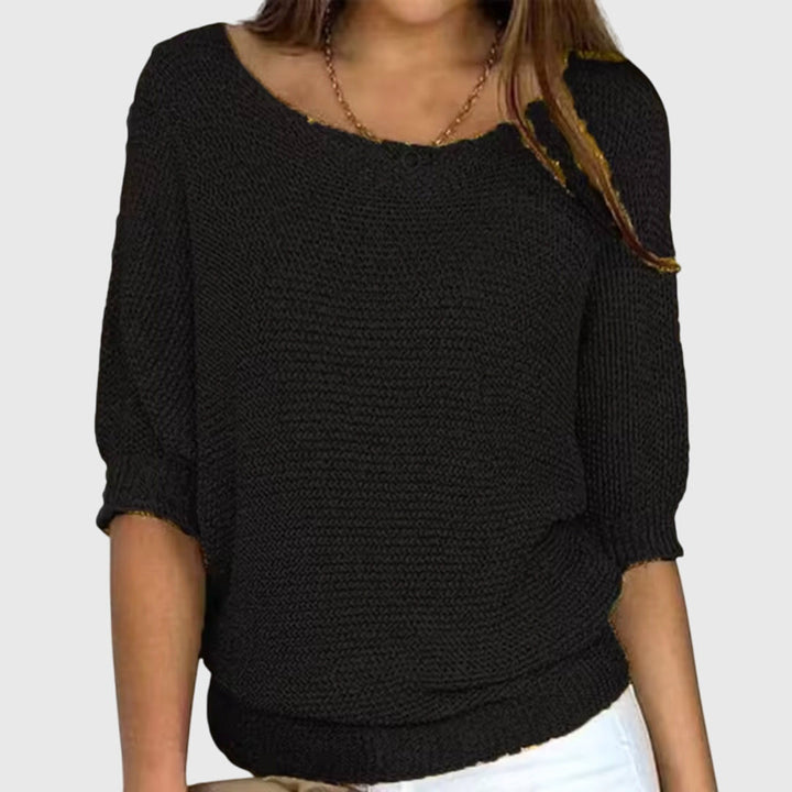 Women’s Textured Knit Sweater - Relaxed Fit