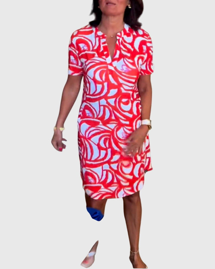 Elle | Women’s A-line Walk Dress with Airy Sleeves