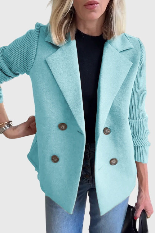 Women’s Elegant Blazer with Double-Breasted Closure