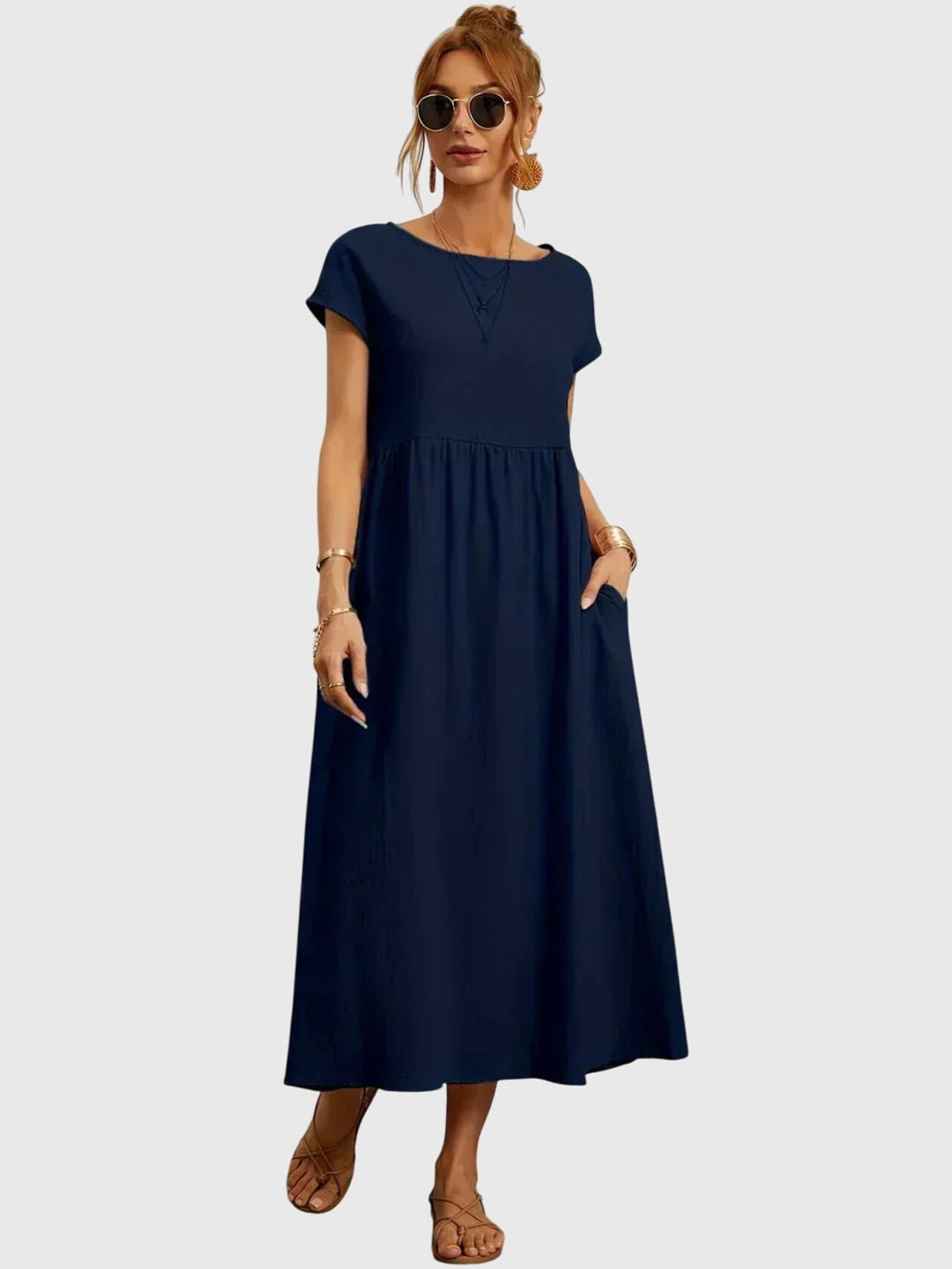 Giselle | Women’s Casual Pocket Dress with Relaxed Silhouette
