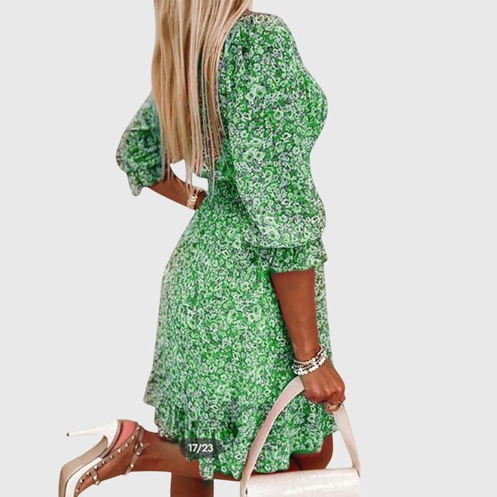 Women’s Floral Puff Sleeve Dress
