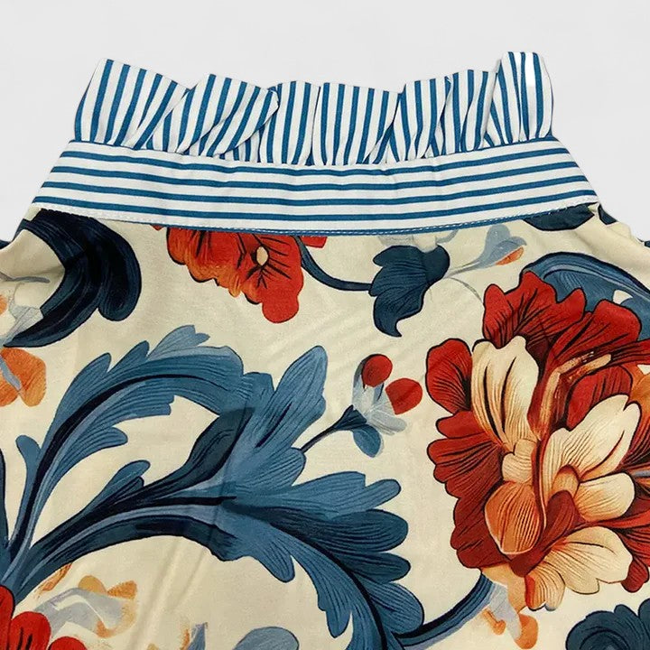 Women’s Elegant Blouse with 3D Floral Detail