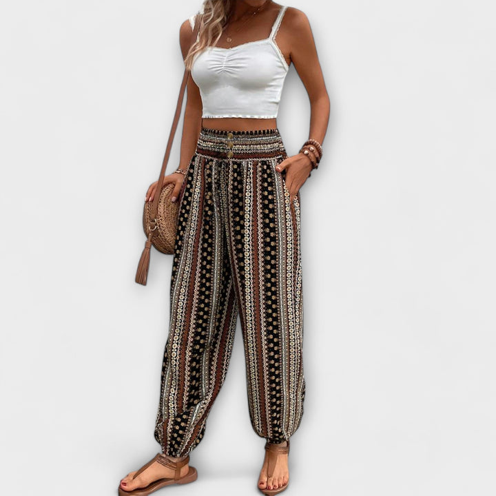 Women’s Pants with Ethnic Graphic