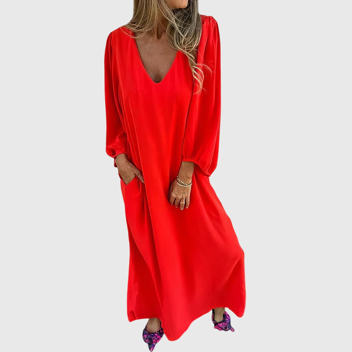 Carol | Women’s Long Boho Dress with Pockets