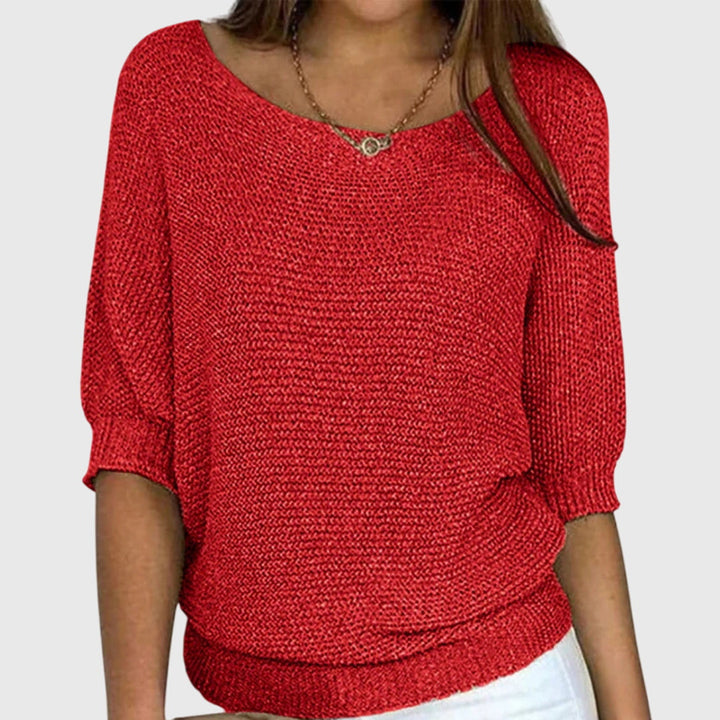 Women’s Textured Knit Sweater - Relaxed Fit