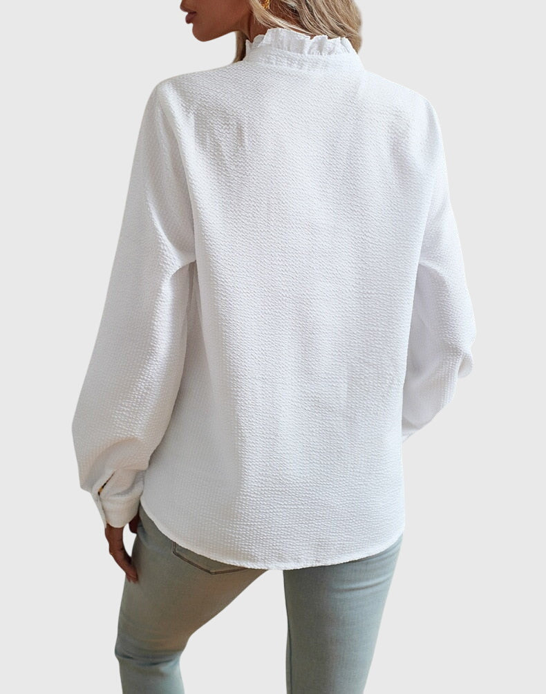 Kaitlyn | Women’s Elegant Blouse with Ruffle Front