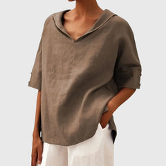 Women’s V-Neck Blouse with Lightweight Comfort