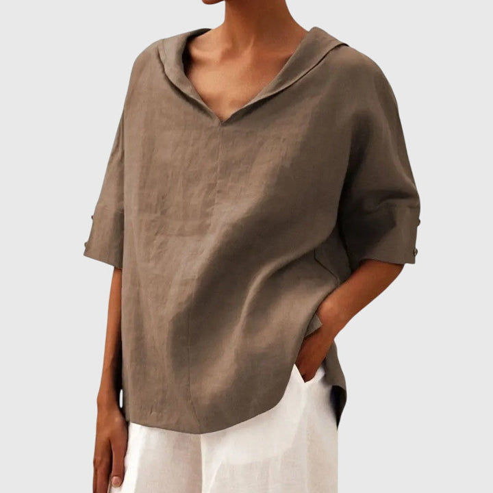 Women’s V-Neck Blouse with Lightweight Comfort