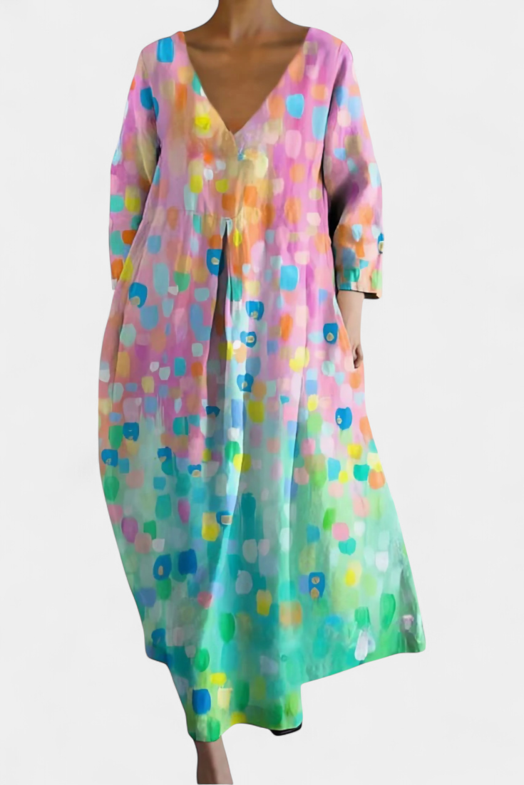 Women’s V-Neck Dress with All-Day Comfort