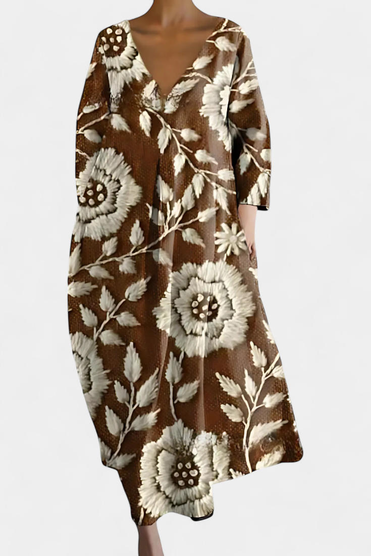 Women’s V-Neck Dress with All-Day Comfort
