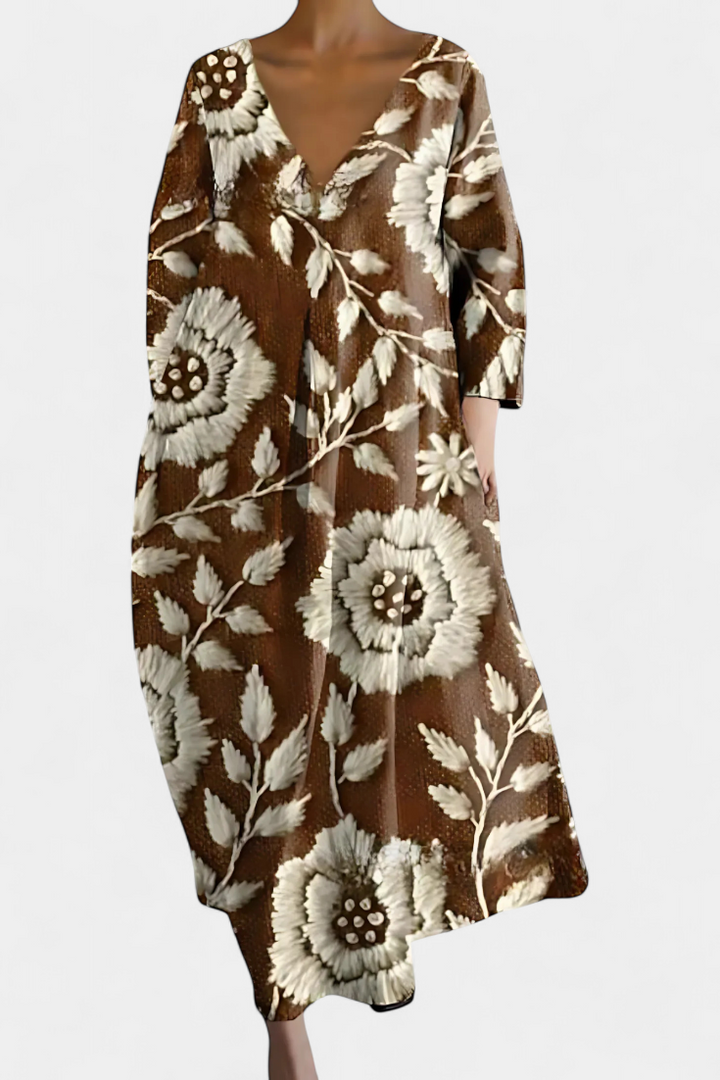 Women’s V-Neck Dress with All-Day Comfort