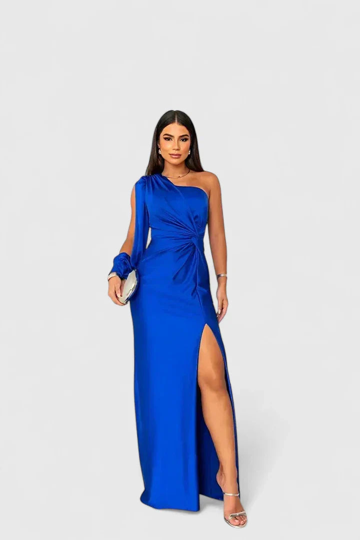 Saryxiah | Women’s One-Shoulder Maxi Dress with Front Slit