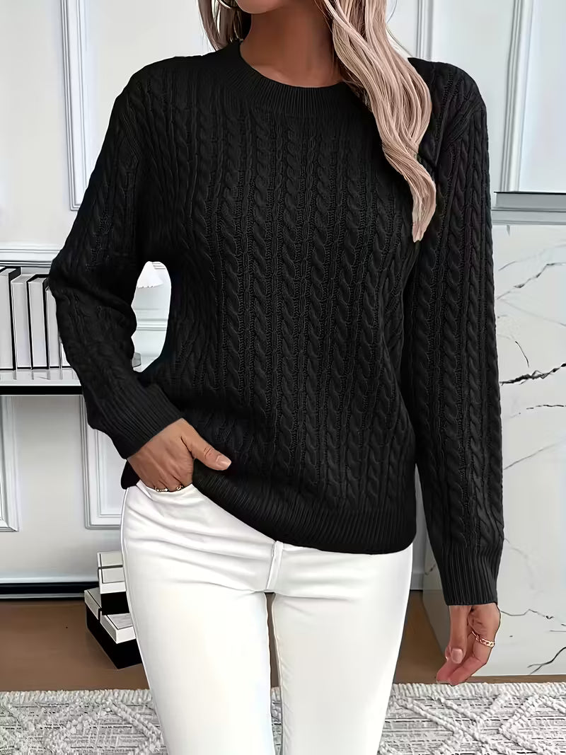 Women’s Cable Knit Sweater with All-Day Comfort