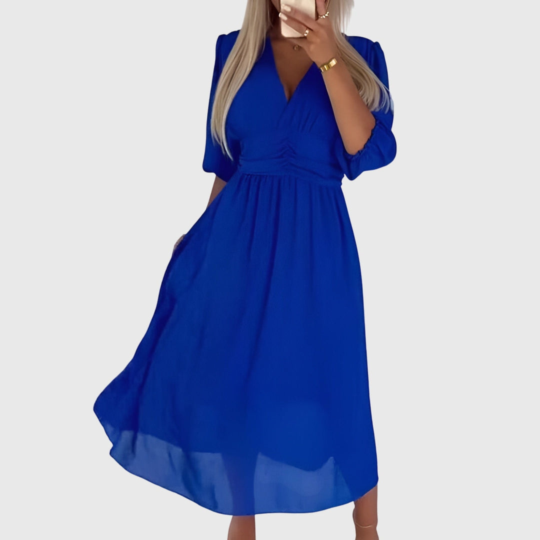 Women’s Maxi Dress with Flattering Draping