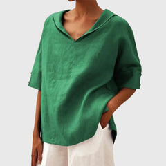 Women’s V-Neck Blouse with Lightweight Comfort