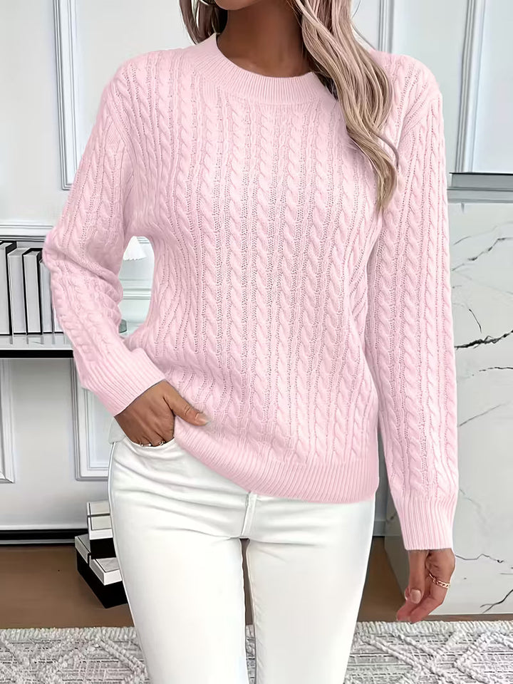 Women’s Cable Knit Sweater with All-Day Comfort