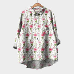 Women’s Leaf-Print Blouse with Lightweight Comfort