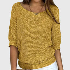 Women’s Textured Knit Sweater - Relaxed Fit