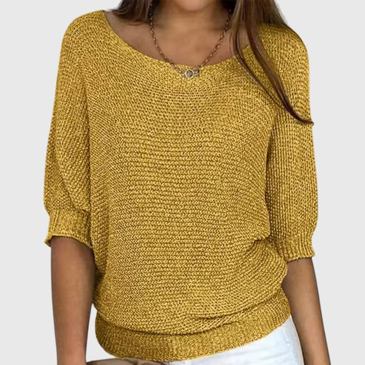 Women’s Textured Knit Sweater - Relaxed Fit