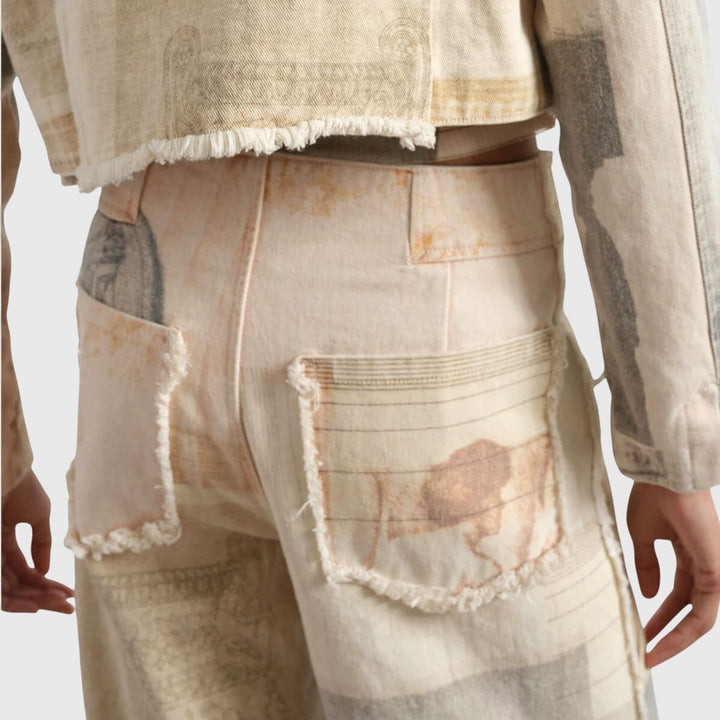 Alma | Women’s Wide Jeans with Raw Cut Hem