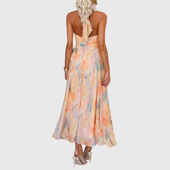 Women’s Halter Maxi Dress with Open Back
