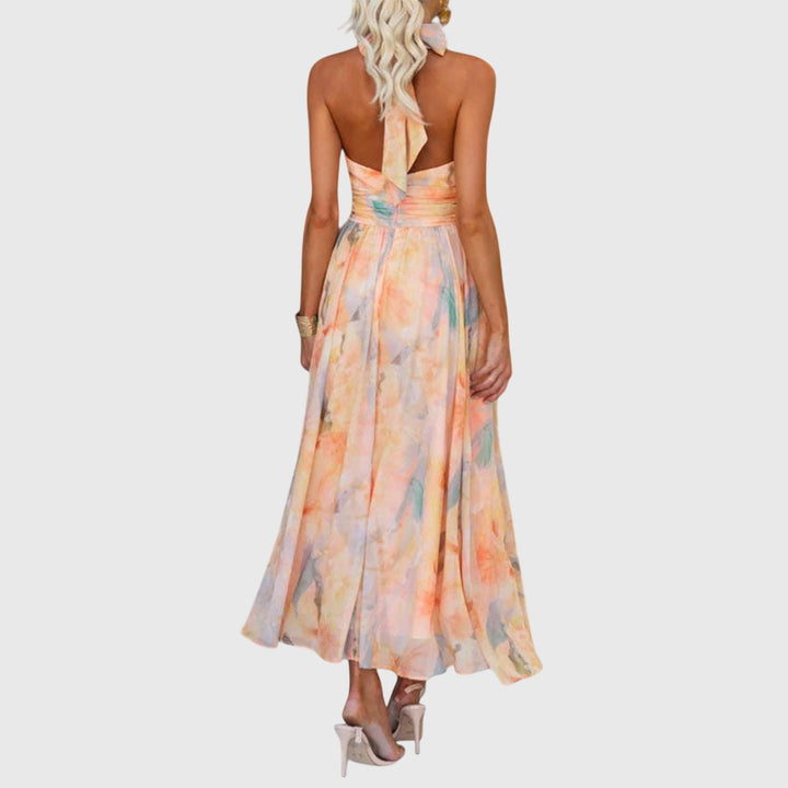 Women’s Halter Maxi Dress with Open Back