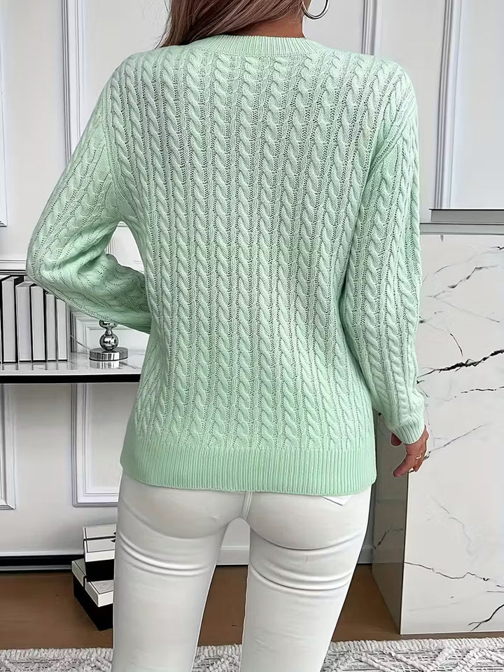 Women’s Cable Knit Sweater with All-Day Comfort