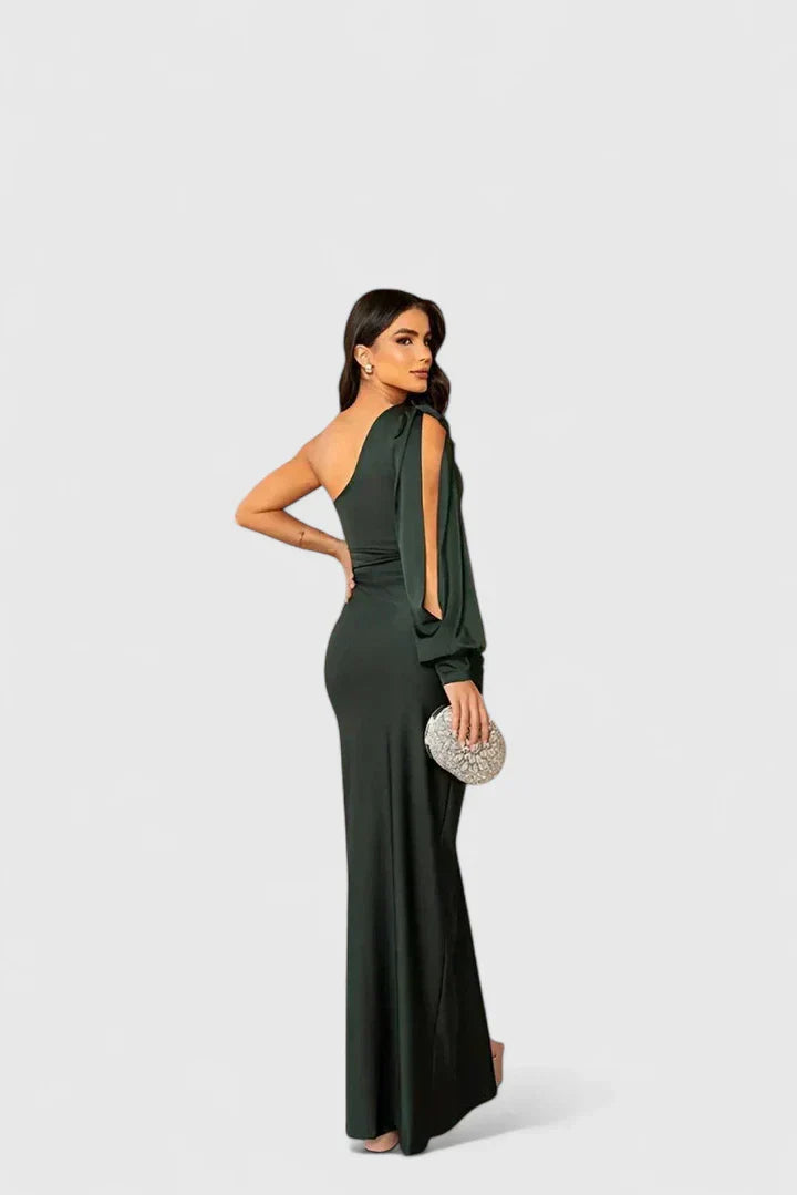 Saryxiah | Women’s One-Shoulder Maxi Dress with Front Slit