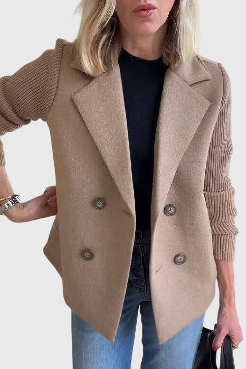 Women’s Elegant Blazer with Double-Breasted Closure