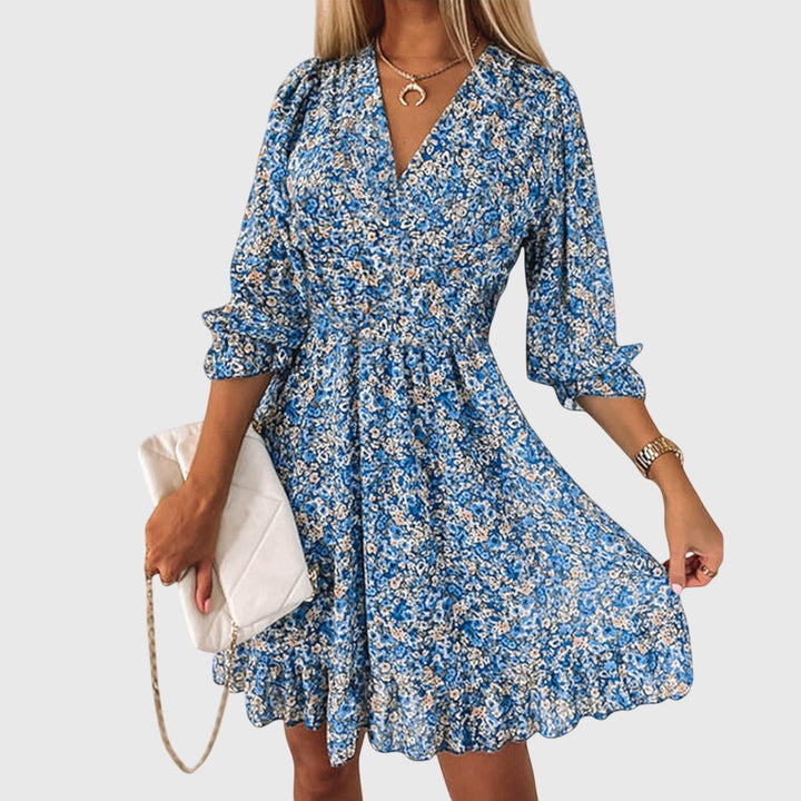 Women’s Floral Puff Sleeve Dress