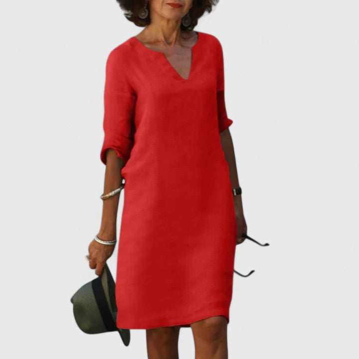 Women’s V-Neck Dress with Comfortable Fit