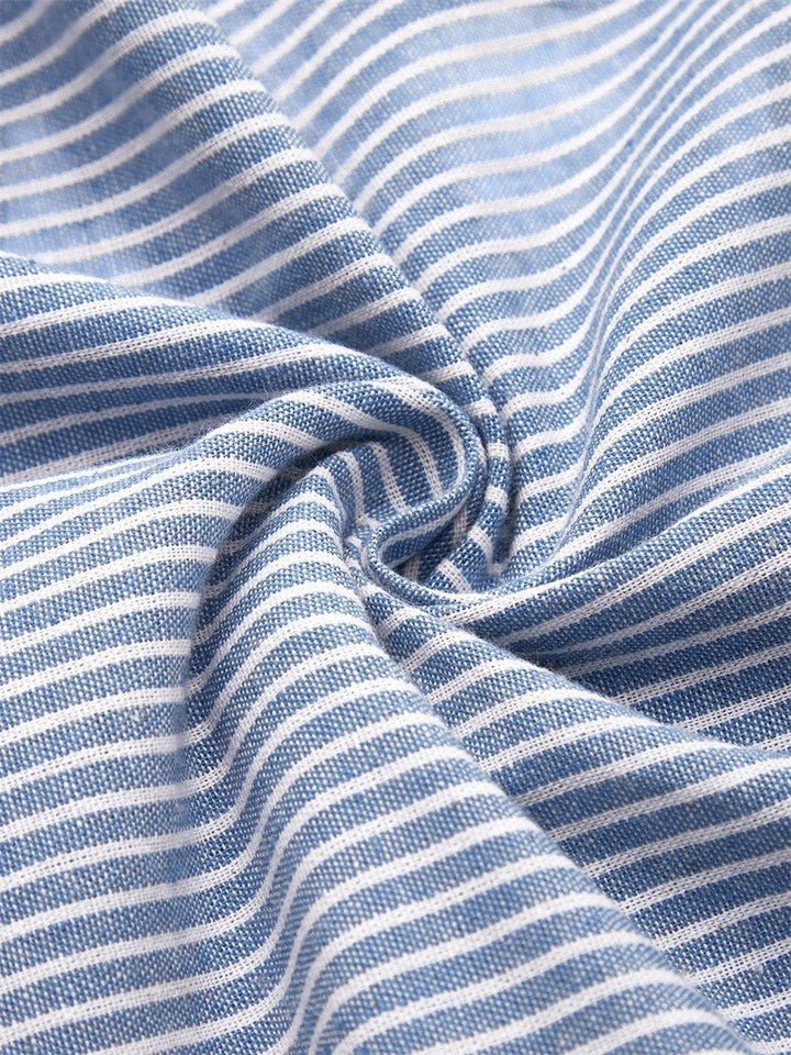 Women’s Striped Midi Dress with Pockets