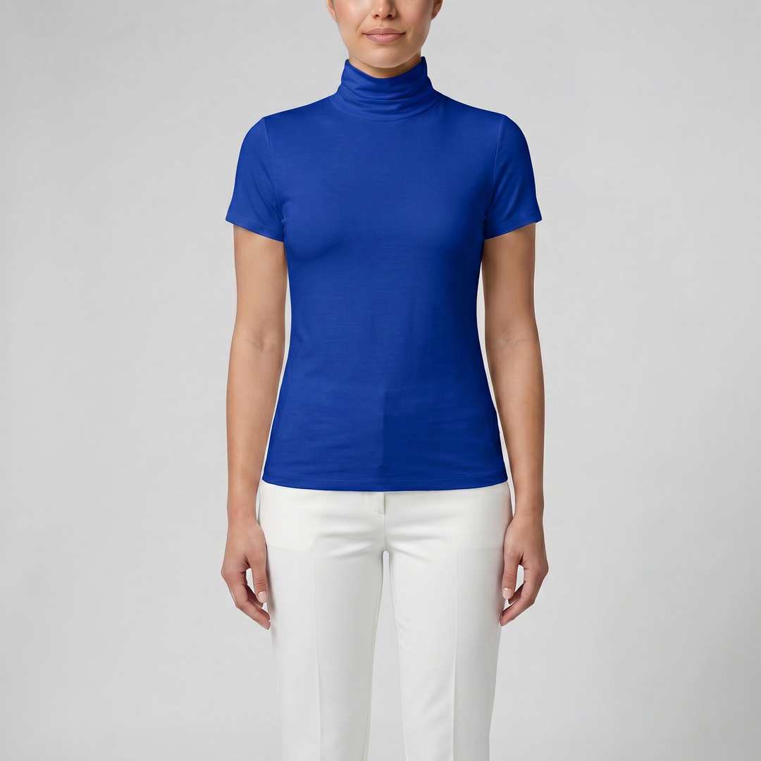 Women's Soft-Stretch High Neck T-shirt | Olamil