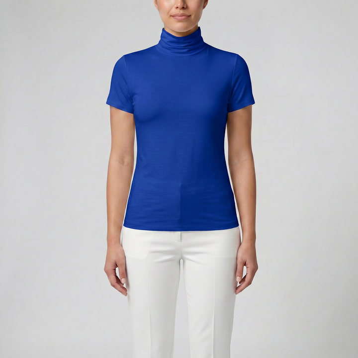 Women's Soft-Stretch High Neck T-shirt | Olamil