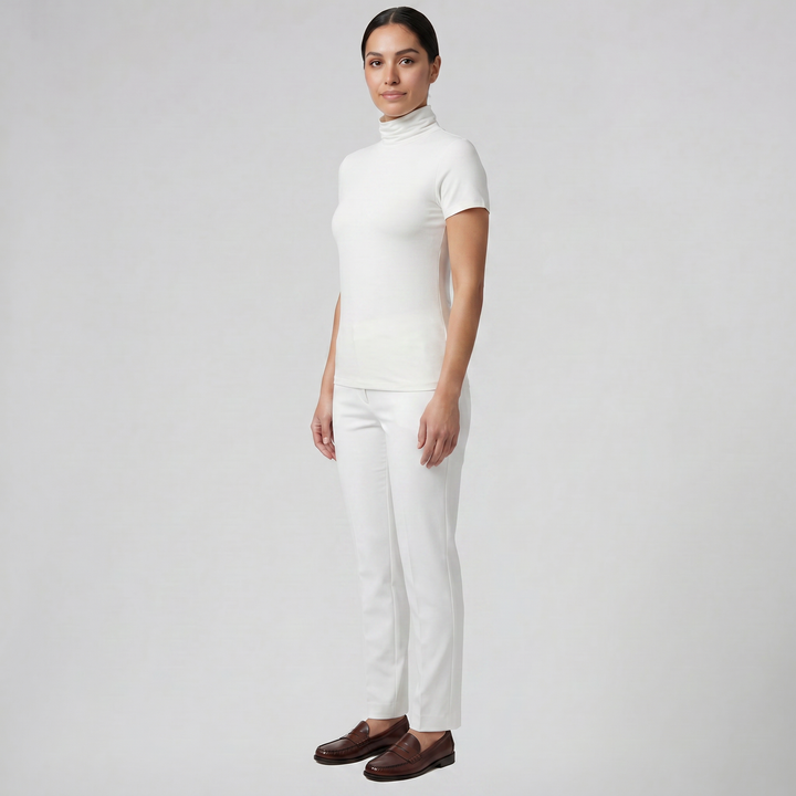 Women's Soft-Stretch High Neck T-shirt | Olamil